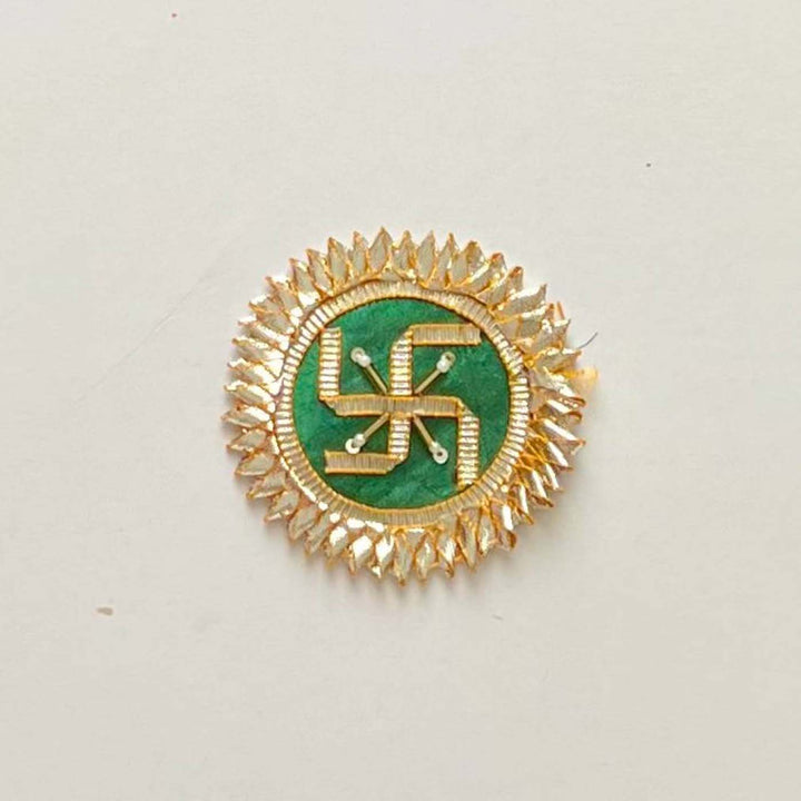 Handmade Gota Patti Swastik Festive Decor