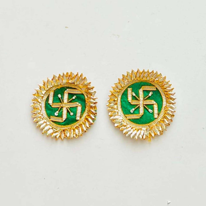 Handmade Gota Patti Swastik Festive Decor