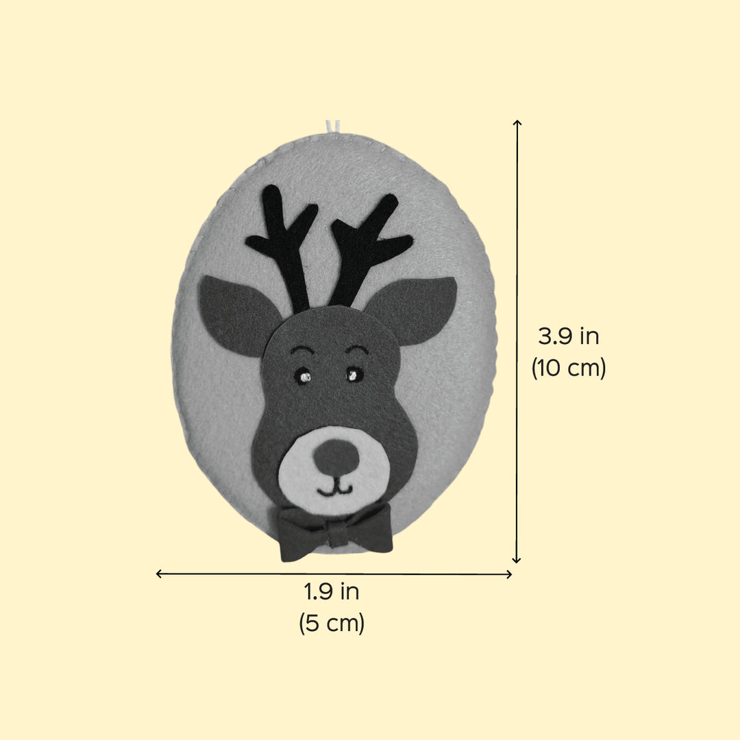 Handmade Deer Felt Ornament For Christmas Tree Decoration