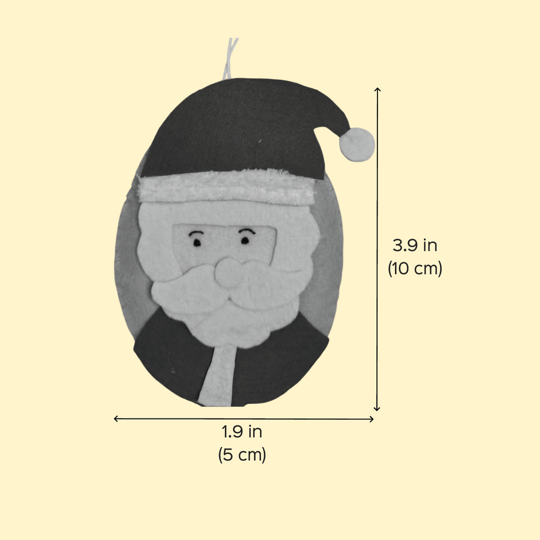 Handmade Santa Felt Ornament For Christmas Tree Decoration