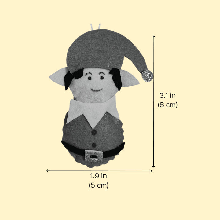 Handmade Elf Felt Ornament For Christmas Tree Decoration