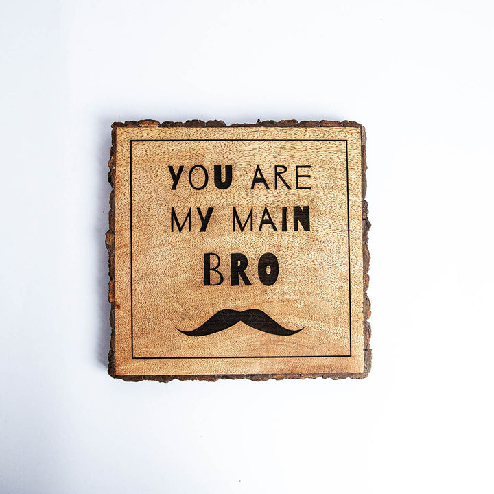 Wooden Plaque Rakhi Hamper For Brothers
