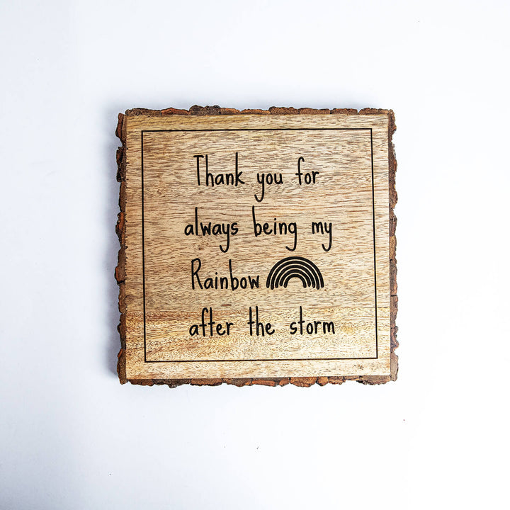Wooden Plaque Rakhi Hamper For Brothers