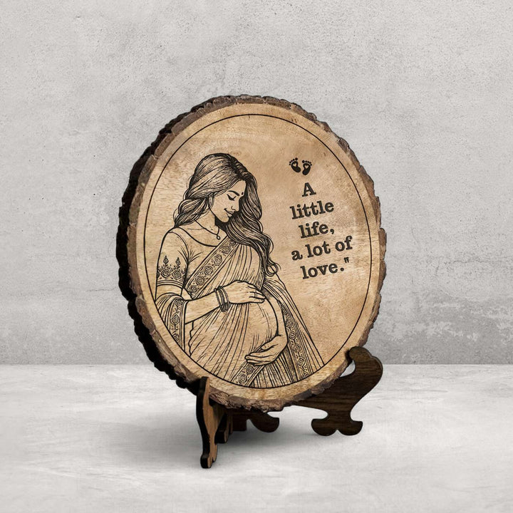 Personalized Hand Carved Engraved Mom To Be Theme Wooden Decorative Plaque