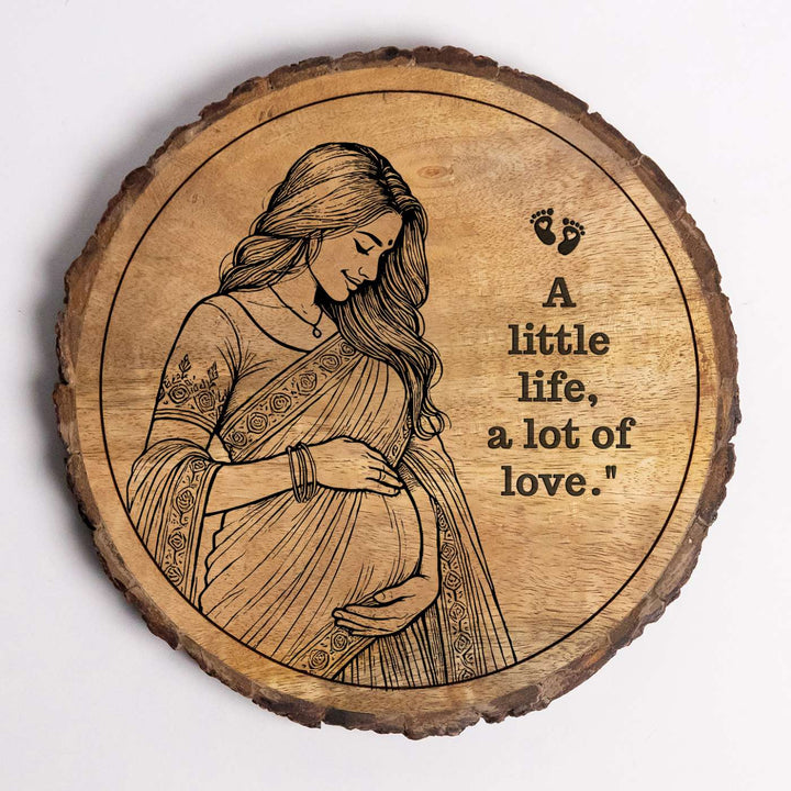 Personalized Hand Carved Engraved Mom To Be Theme Wooden Decorative Plaque