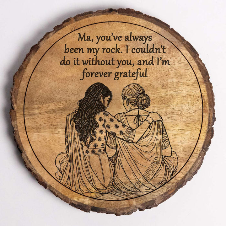 Personalized Hand Carved Engraved Mother In Law Theme Wooden Decorative Plaque