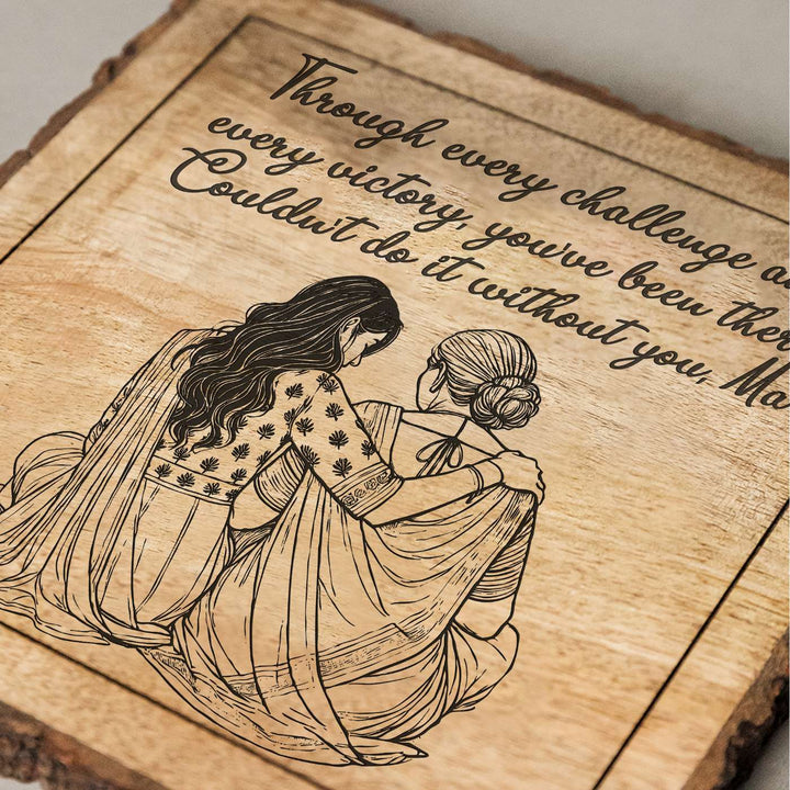Personalized Hand Carved Engraved Mother In Law Theme Wooden Decorative Plaque