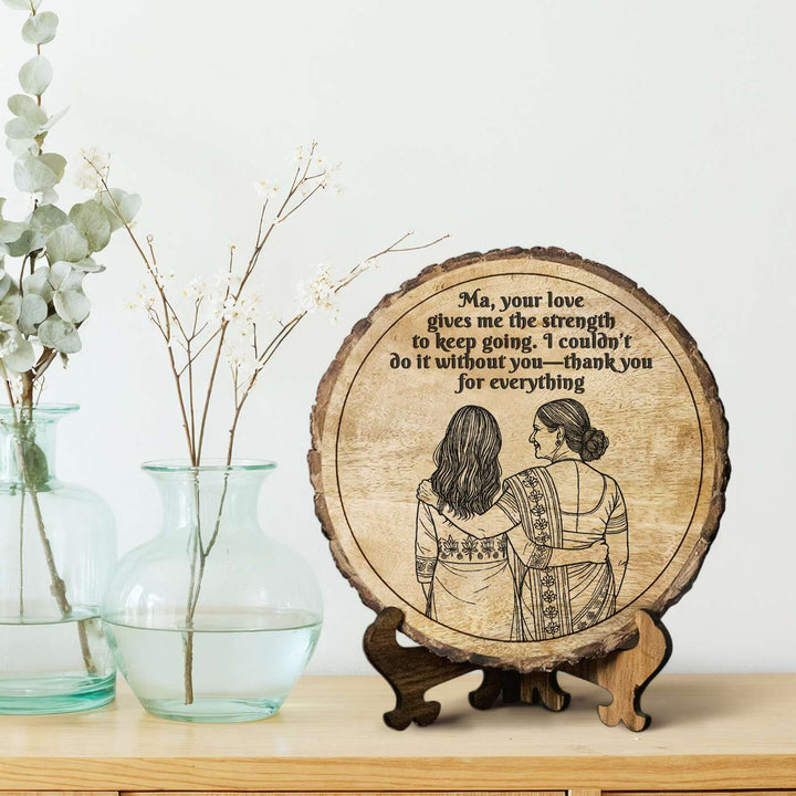 Personalized Hand Carved Engraved Mother In Law Theme Wooden Decorative Plaque