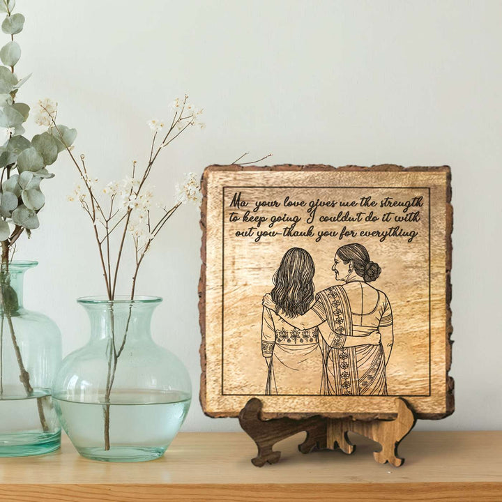 Personalized Hand Carved Engraved Mother In Law Theme Wooden Decorative Plaque