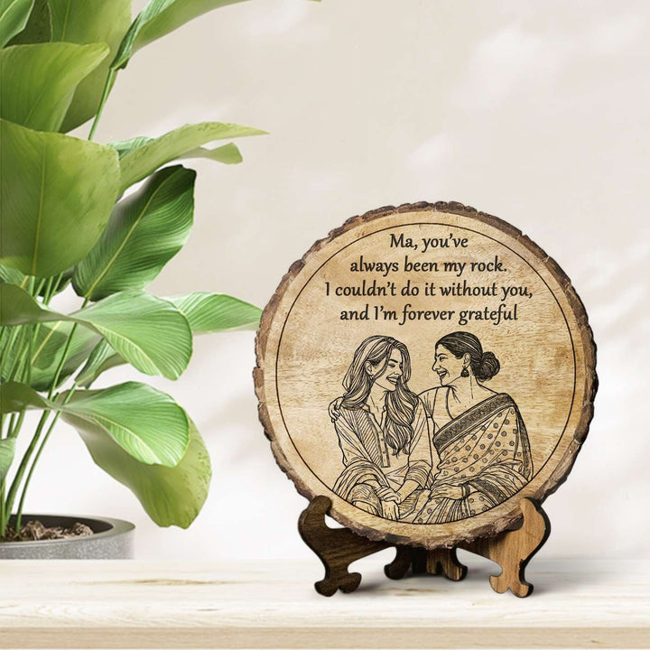 Personalized Hand Carved Engraved Mother In Law Theme Wooden Decorative Plaque