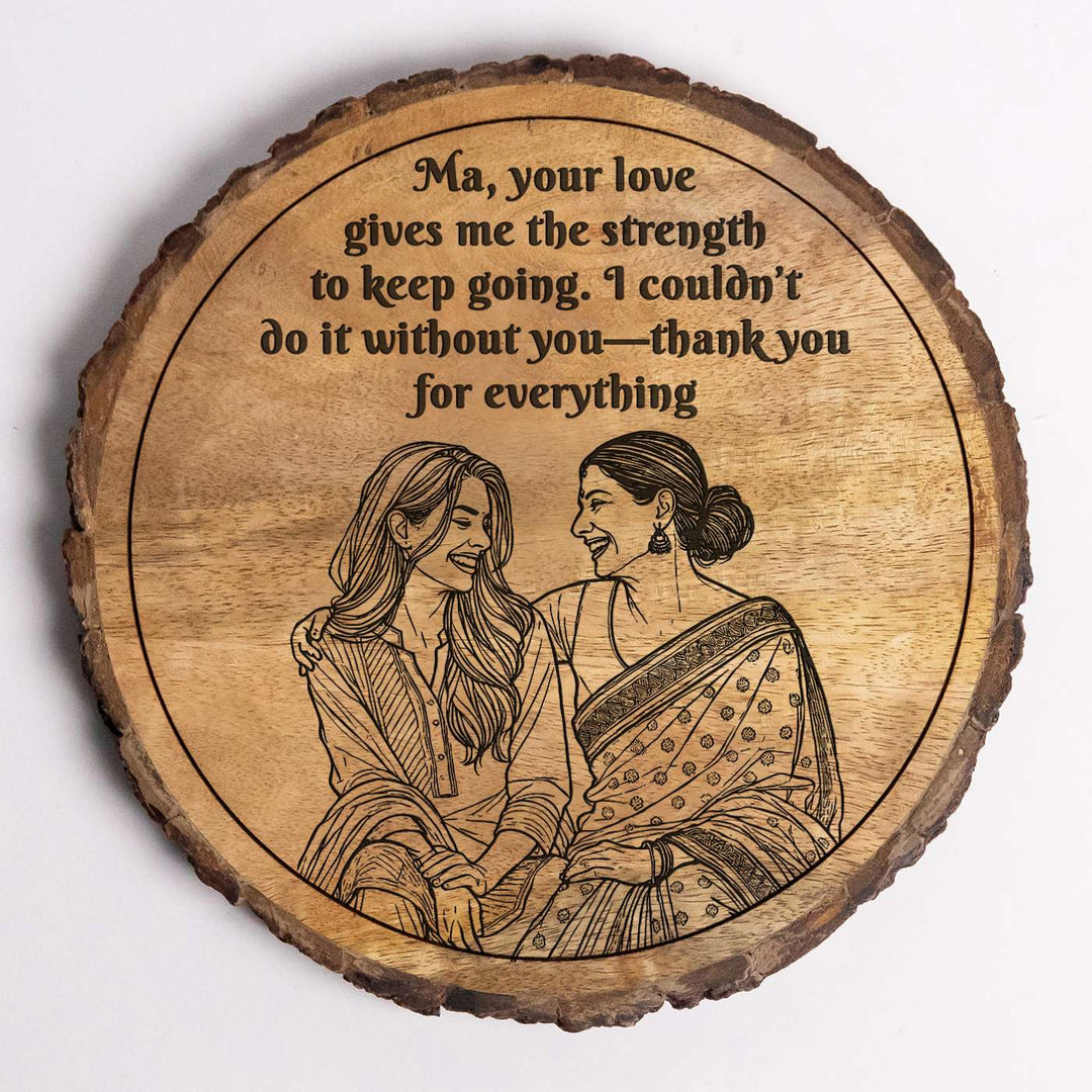 Personalized Hand Carved Engraved Mother In Law Theme Wooden Decorative Plaque