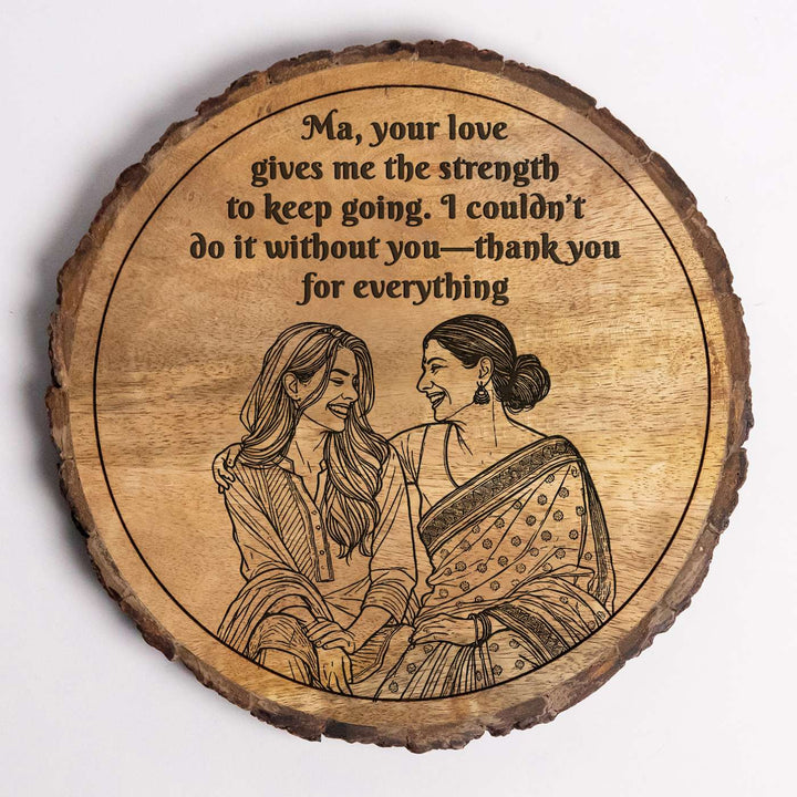 Personalized Hand Carved Engraved Mother In Law Theme Wooden Decorative Plaque