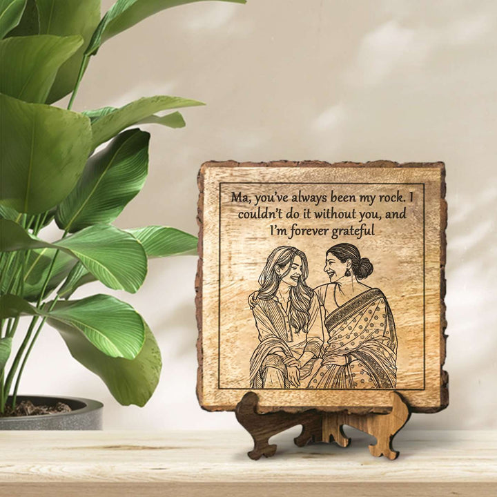 Personalized Hand Carved Engraved Mother In Law Theme Wooden Decorative Plaque