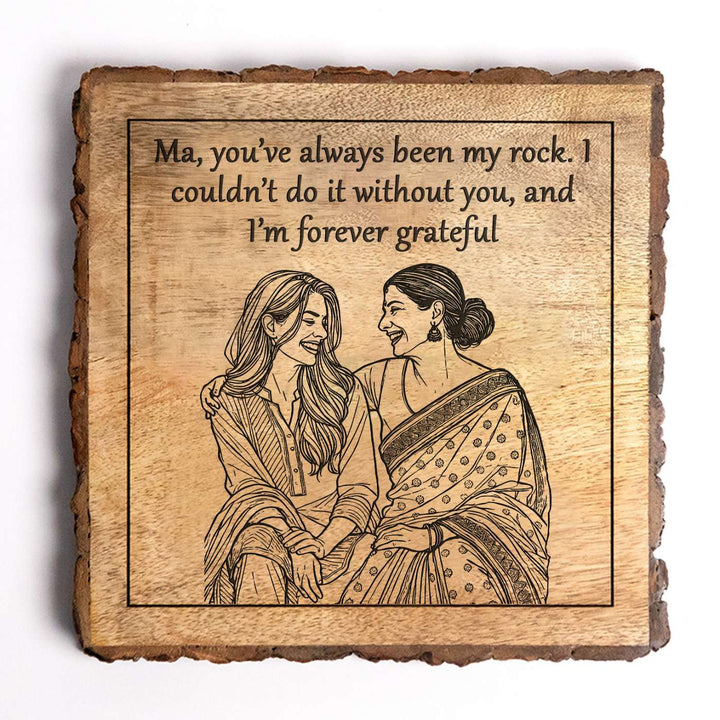 Personalized Hand Carved Engraved Mother In Law Theme Wooden Decorative Plaque