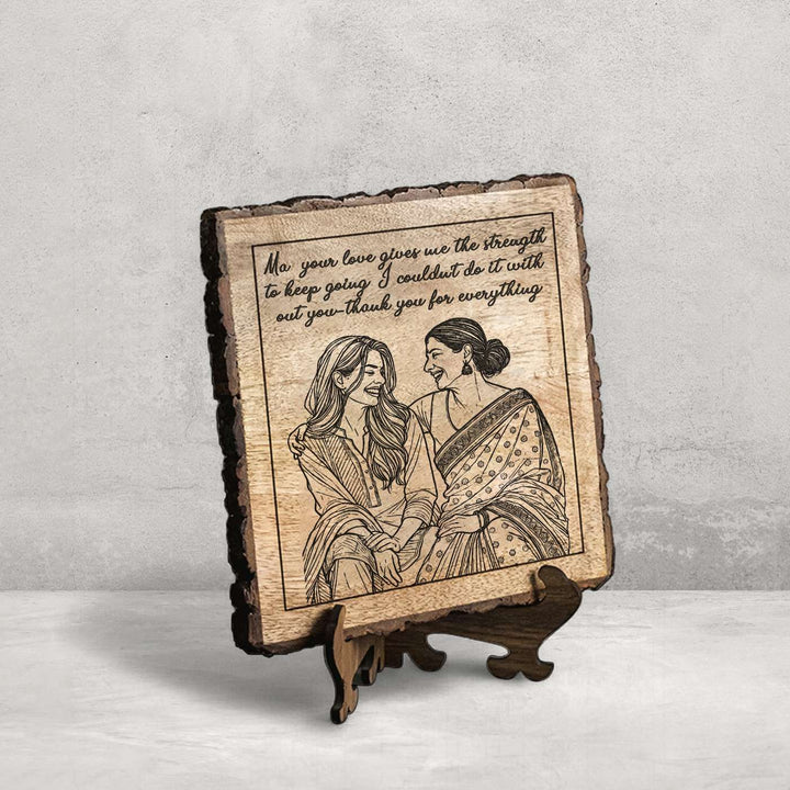 Personalized Hand Carved Engraved Mother In Law Theme Wooden Decorative Plaque
