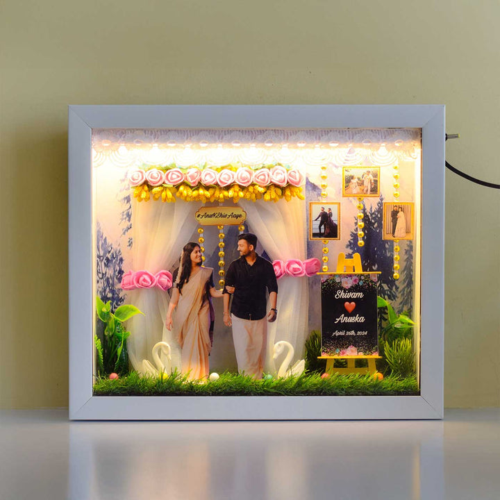 Photo Personalized White Minimalist MDF Wood Decorative Plaque