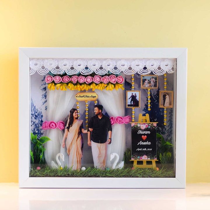 Photo Personalized White Minimalist MDF Wood Decorative Plaque