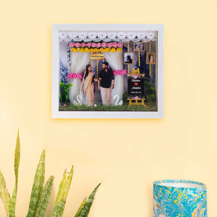 Photo Personalized White Minimalist MDF Wood Decorative Plaque