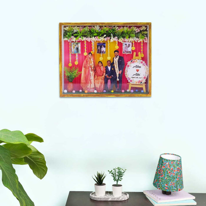Photo Personalized Green Leaves Theme MDF Wood Decorative Plaque