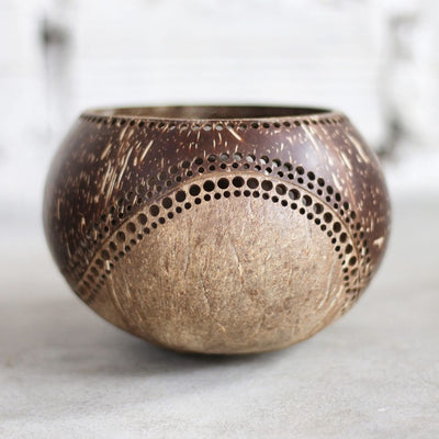 Eco-friendly Coconut Shell Tealight Holder I Exotic
