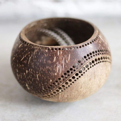 Eco-friendly Coconut Shell Tealight Holder I Exotic