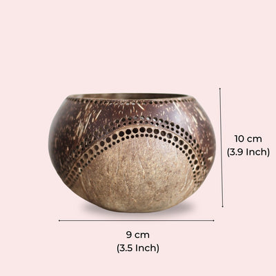 Eco-friendly Coconut Shell Tealight Holder I Exotic