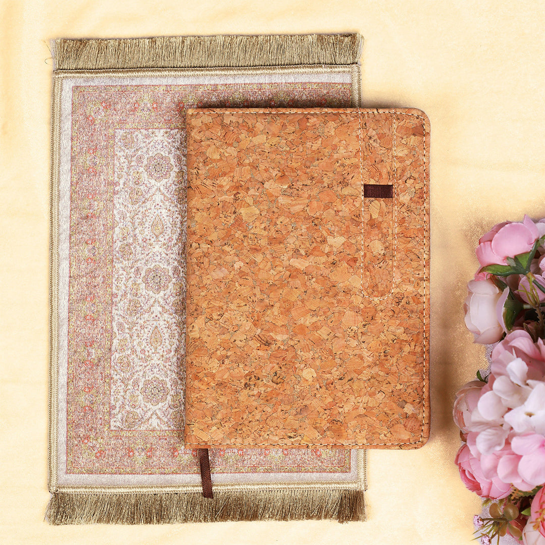 Eco-Friendly Handmade Hamper | 1 A5 Cork Hardcover Notebook, 1 Plantable Pen, 2 Seeds, 1 Crayon Set, 1 Photoframe, 1 Card, 2 Coasters & 1 Gift Box