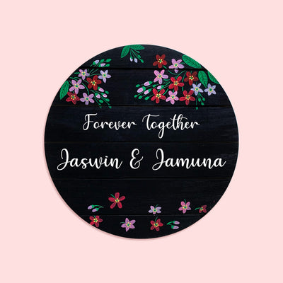 Hand Painted Floral Nameboard