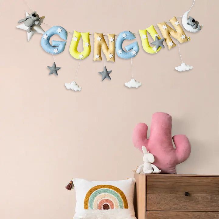 Handcrafted Personalized Teddy Themed Bunting For Kids