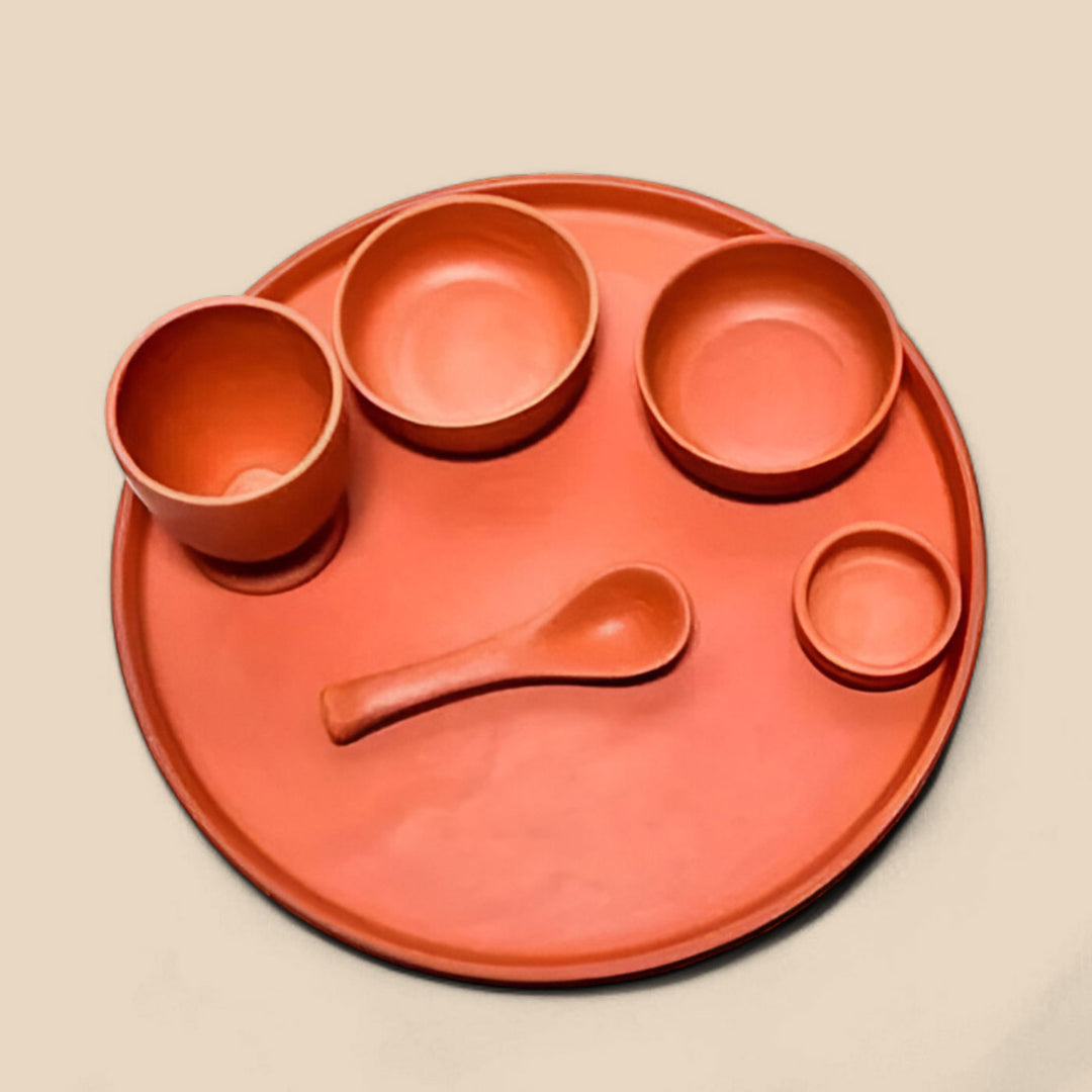 Handmade 13 Inch Terracotta Dinner Set | Set Of 6