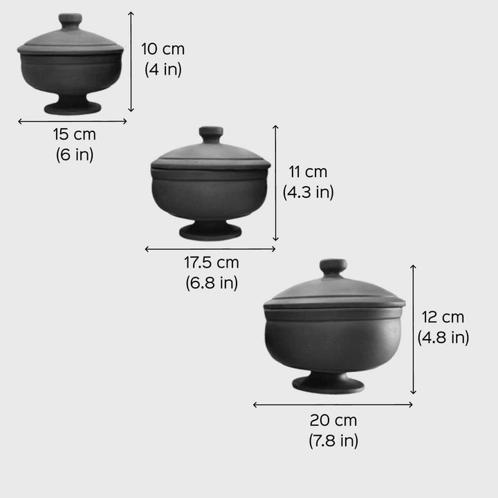 Handmade Terracotta Serving Handi / Pot With Joint Stand