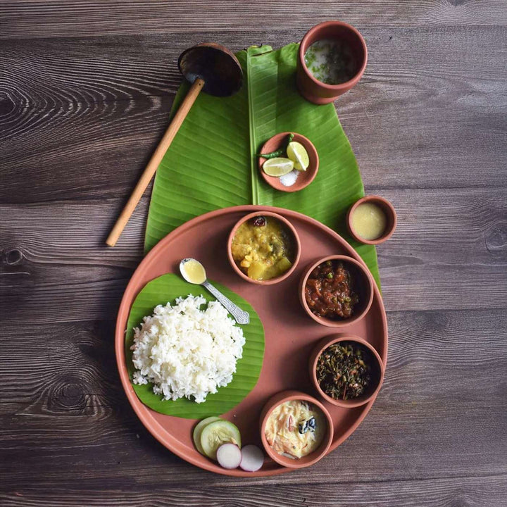 Handmade 13 Inch Terracotta Dinner Set | Set Of 9