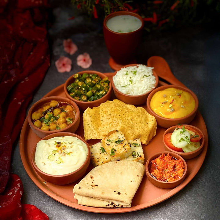 Handmade 13 Inch Terracotta Dinner Set | Set Of 9