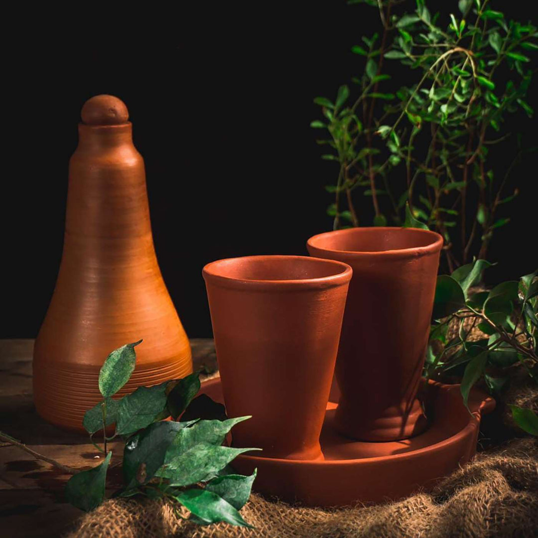 Handmade Ethnic Terracotta Bottle