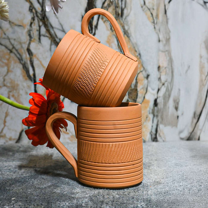 Handmade Kohinoor Terracotta Mugs
