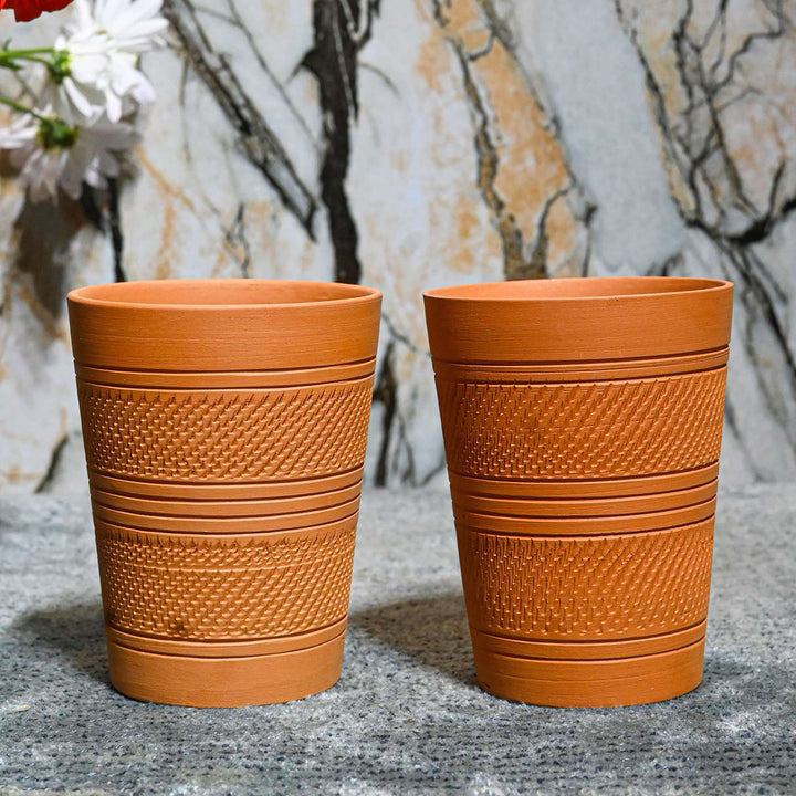 Handmade Large Kohinoor Terracotta Glasses