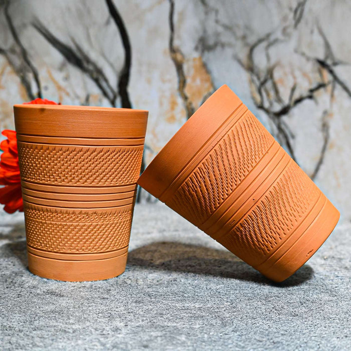 Handmade Large Kohinoor Terracotta Glasses