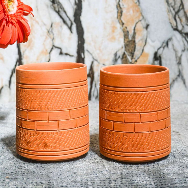 Handmade Kohinoor Terracotta Glasses