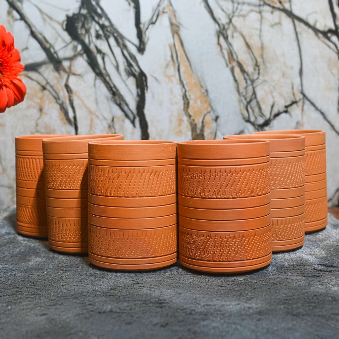 Handmade Kohinoor Terracotta Glasses