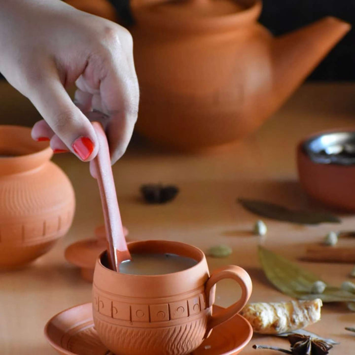 Handmade Maharaja Terracotta Tea Cups | Set Of 6