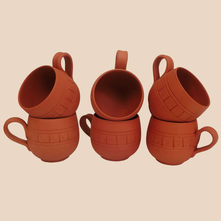 Handmade Maharaja Terracotta Tea Cups | Set Of 6