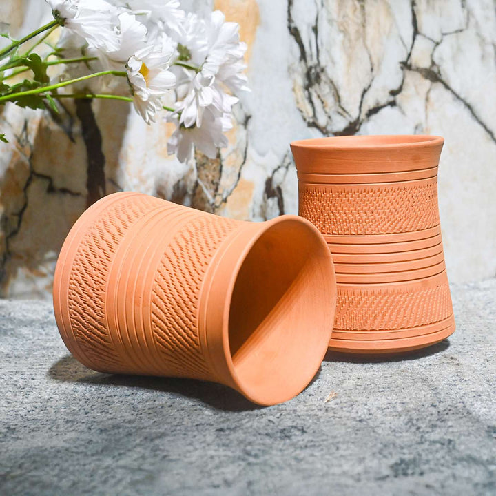 Handmade Large Modern Terracotta Glasses