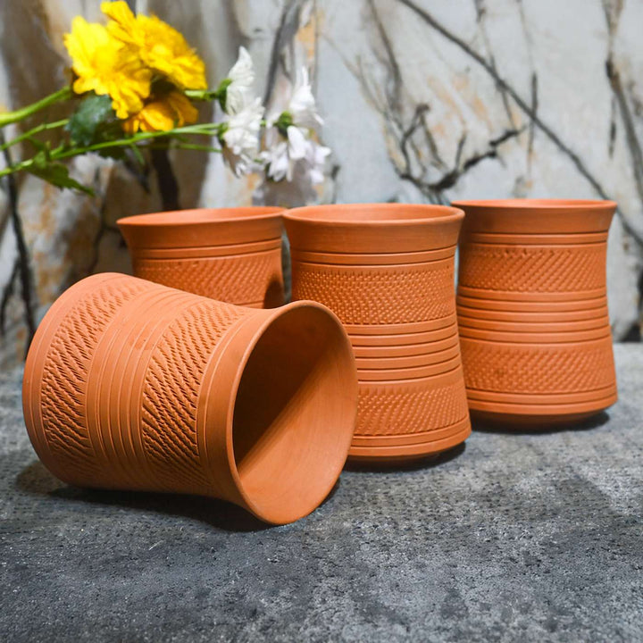 Handmade Large Modern Terracotta Glasses