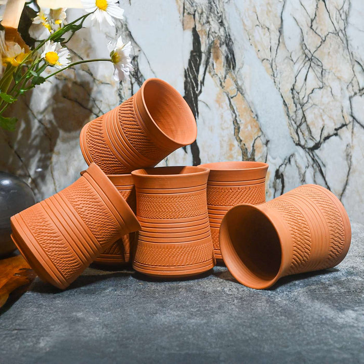 Handmade Large Modern Terracotta Glasses