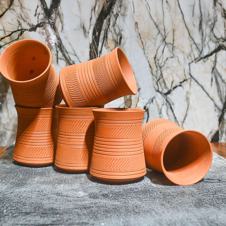 Handmade Large Modern Terracotta Glasses
