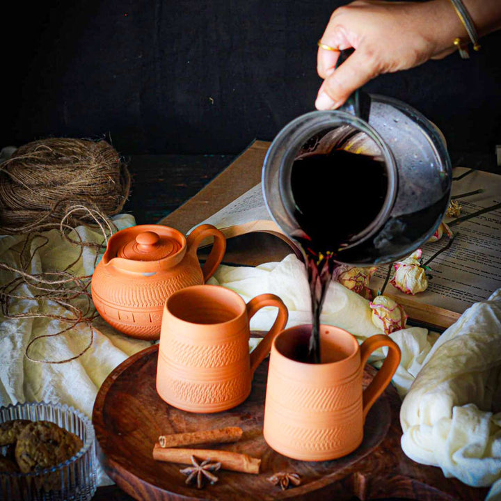 Handmade Nawabi Terracotta Mugs