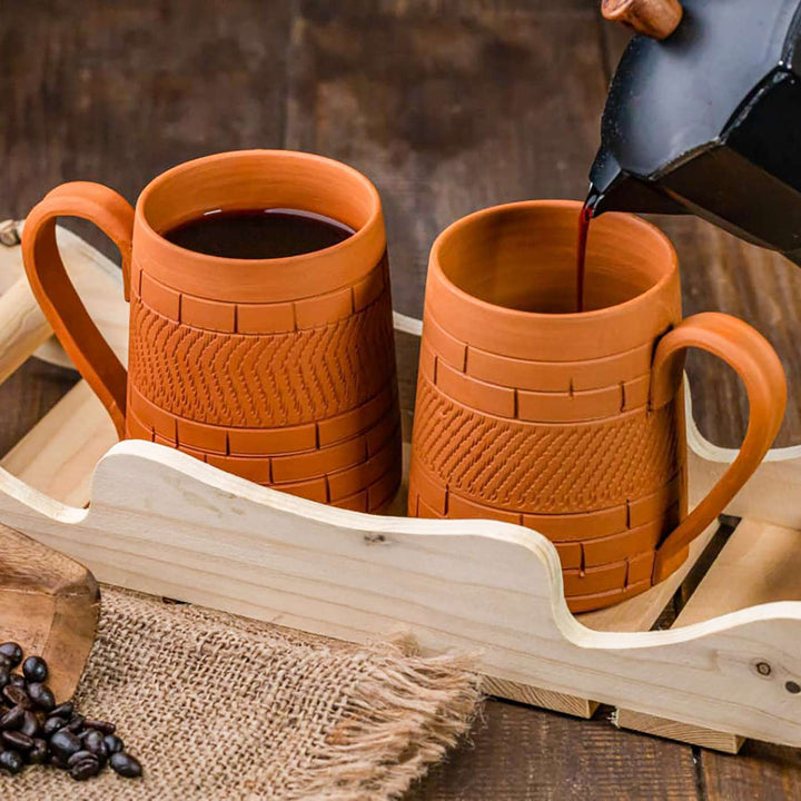 Handmade Large Nawabi Terracotta Mugs