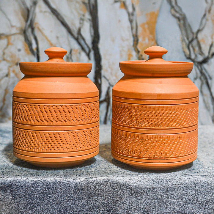 Handmade Nawabi Terracotta Sugar Pot
