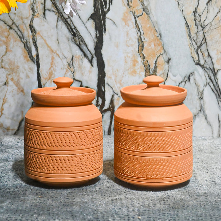 Handmade Nawabi Terracotta Sugar Pot