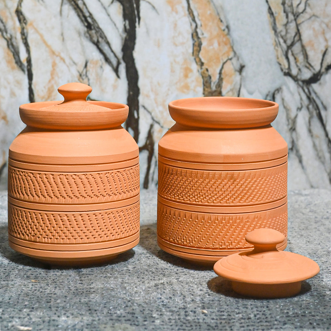 Handmade Nawabi Terracotta Sugar Pot